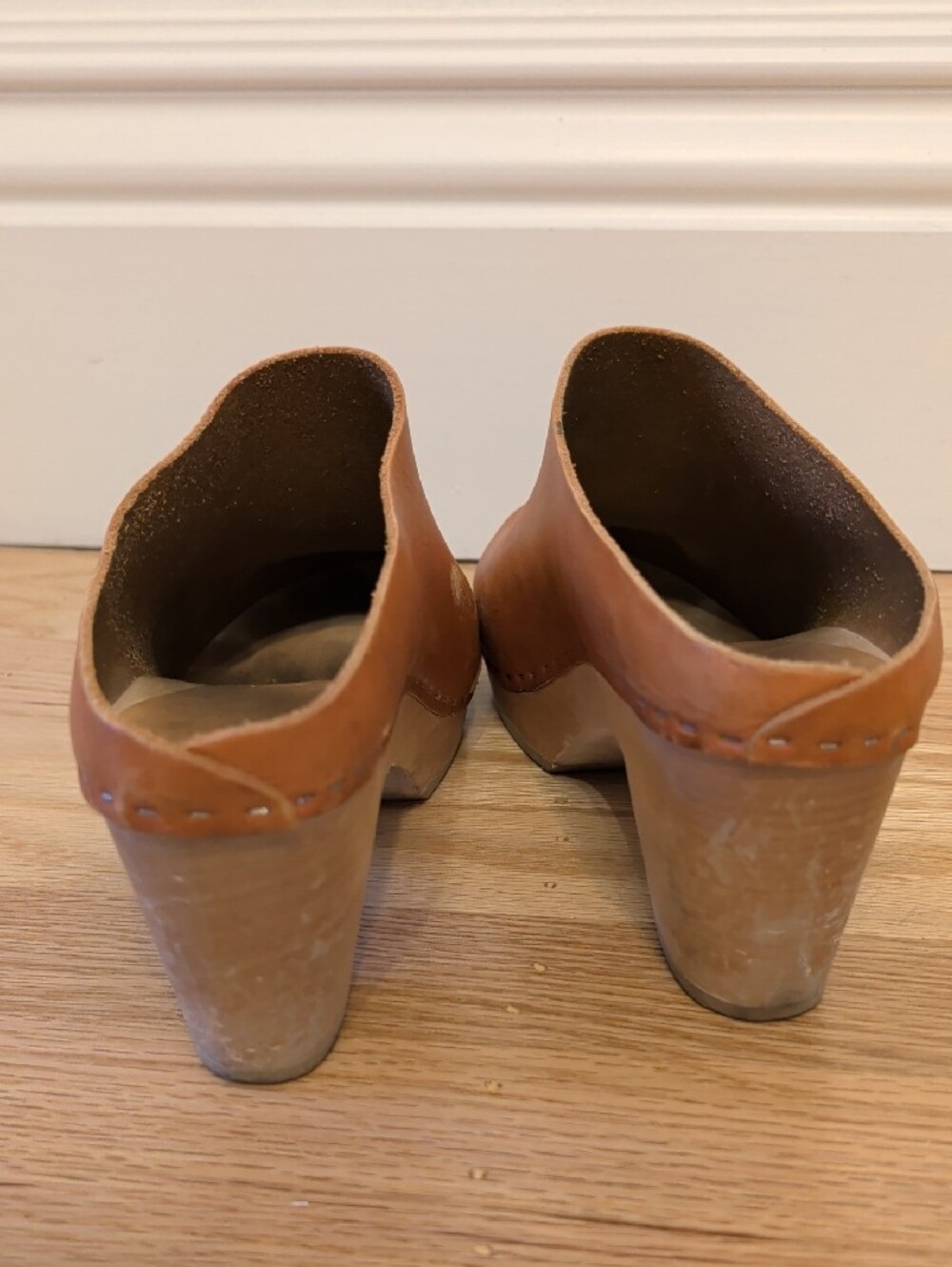 Bryr Chloe Leather Clogs In whiskey - Picture 6 of 8